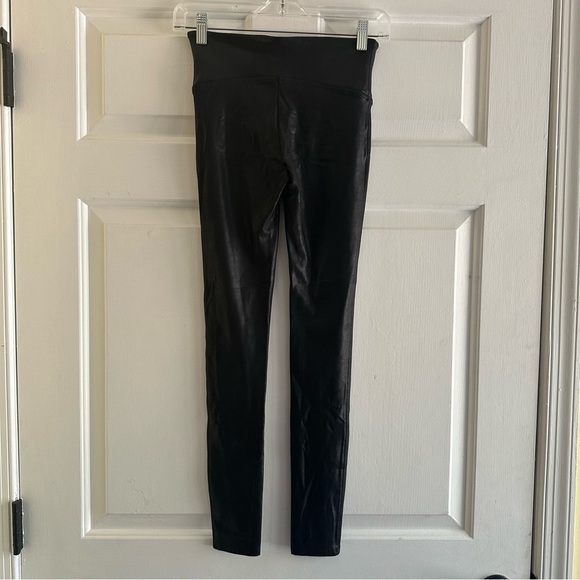 Spanx Faux Leather Pants Leggings Black Small - Picture 8 of 9